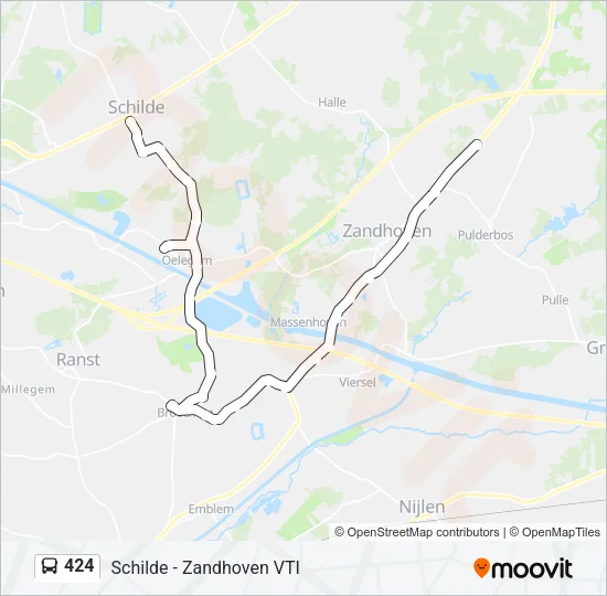 424 Bus Line Map
