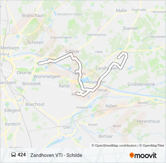 424 Bus Line Map