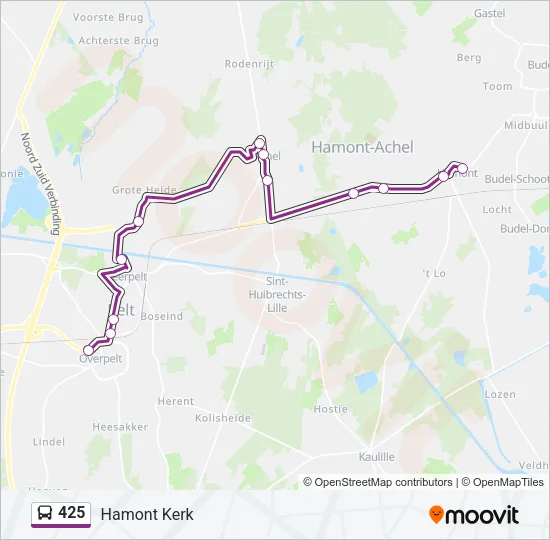 425 Bus Line Map