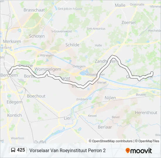425 Bus Line Map