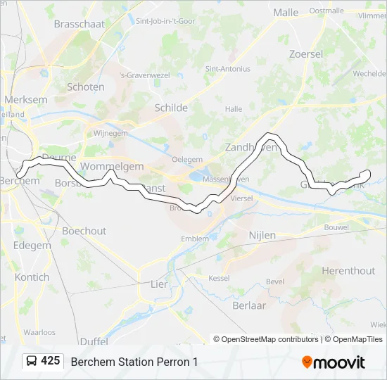 425 Bus Line Map