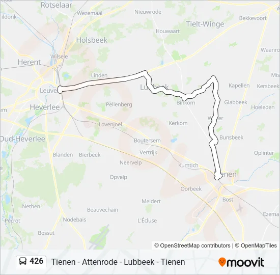 426 Bus Line Map