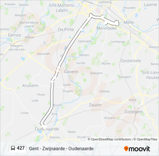 427 Bus Line Map