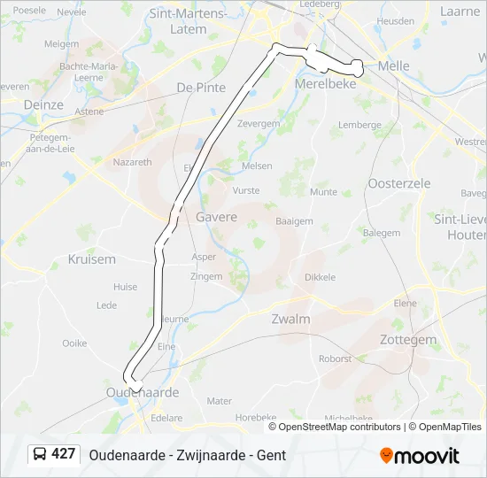 427 Bus Line Map