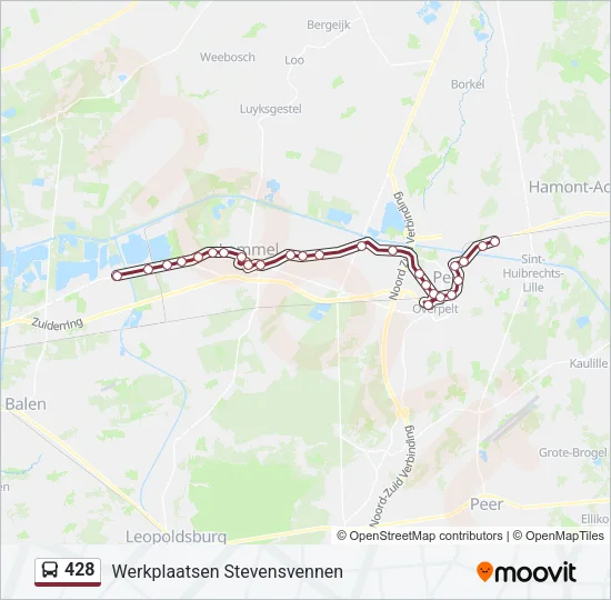428 Bus Line Map