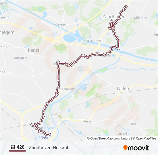 428 Bus Line Map