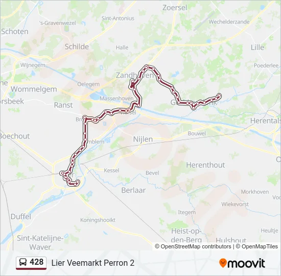 428 Bus Line Map
