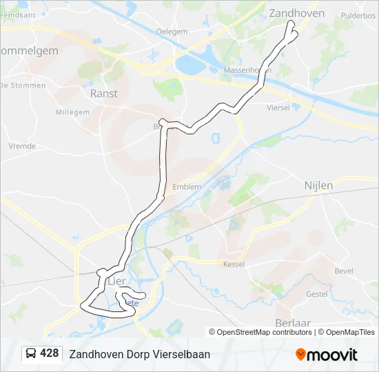 428 Bus Line Map