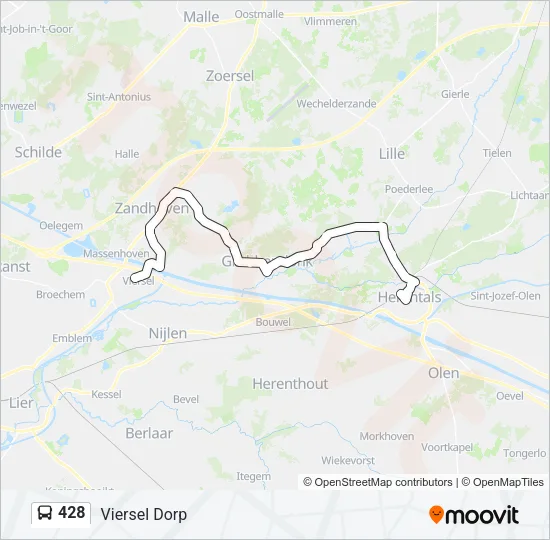 428 Bus Line Map