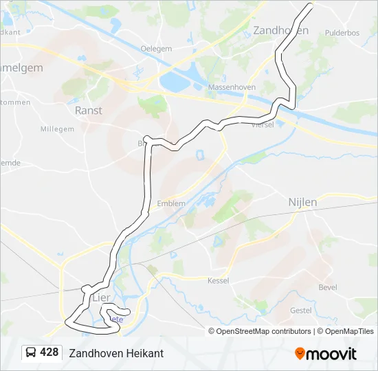 428 Bus Line Map