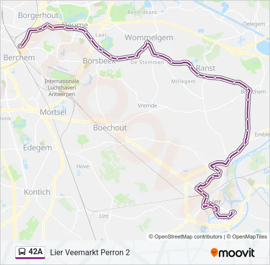 42A Bus Line Map