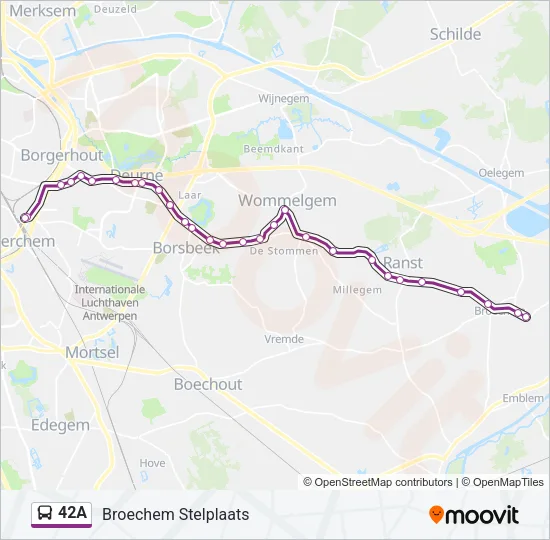 42A Bus Line Map