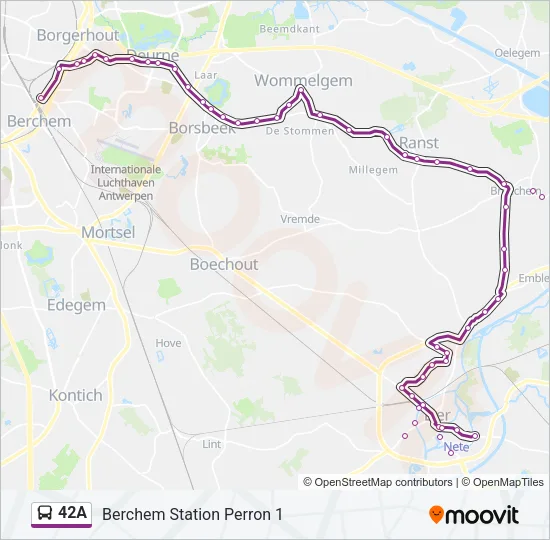 42A Bus Line Map