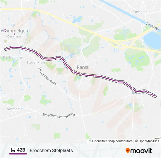42B Bus Line Map