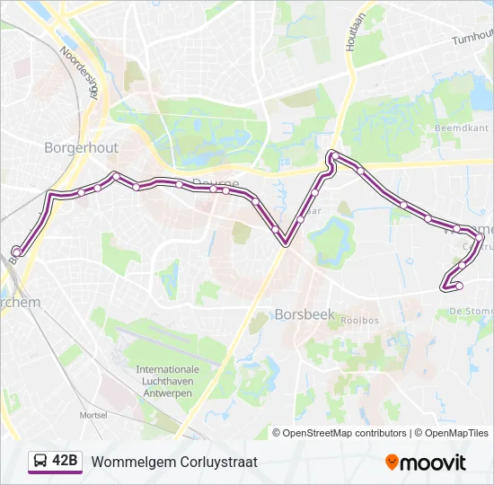 42B Bus Line Map