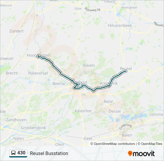 430 Bus Line Map