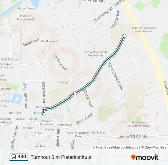 430 Bus Line Map