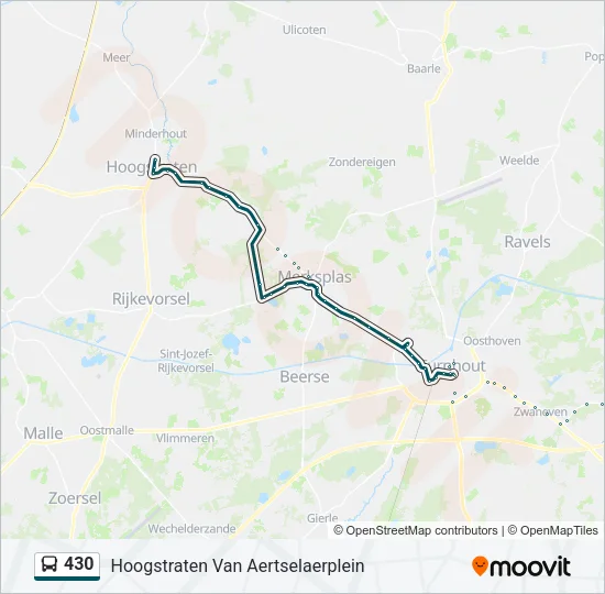 430 Bus Line Map