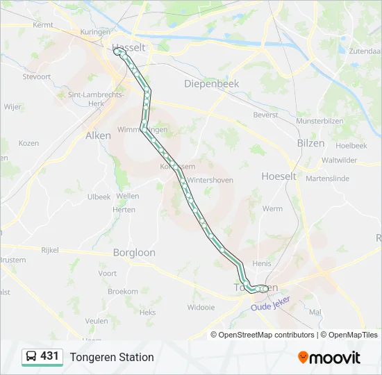 431 Bus Line Map