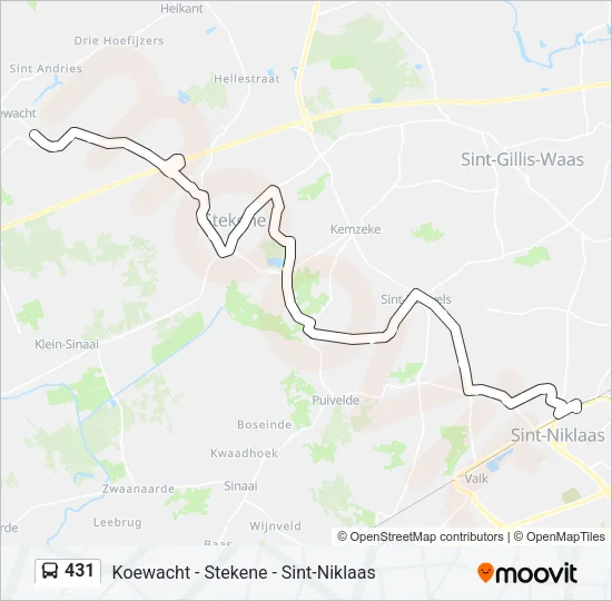 431 Bus Line Map