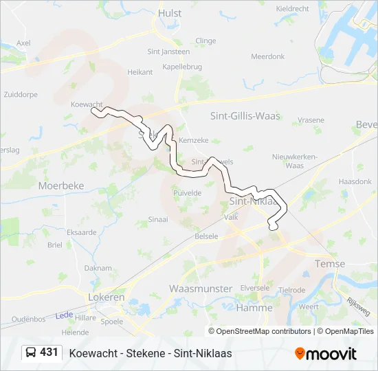 431 Bus Line Map