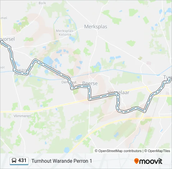 431 Bus Line Map