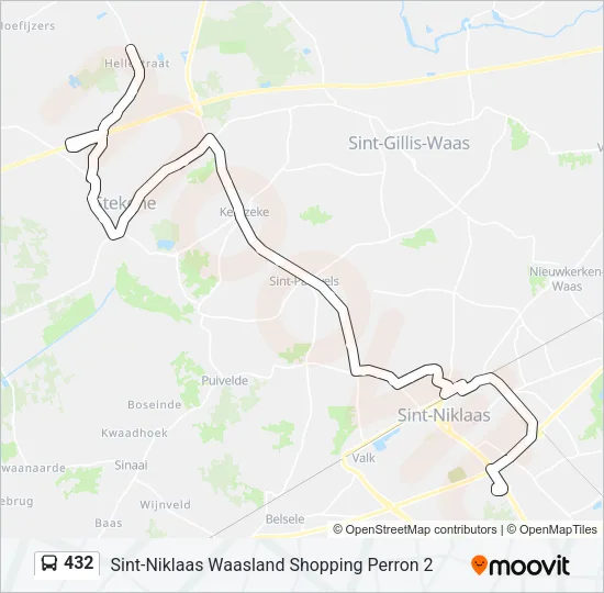 432 Bus Line Map