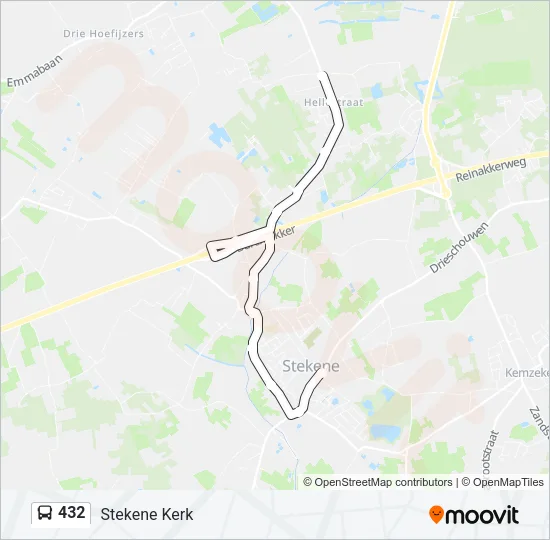 432 Bus Line Map