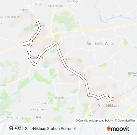 432 Bus Line Map