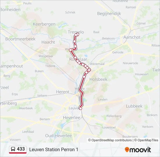 433 Bus Line Map