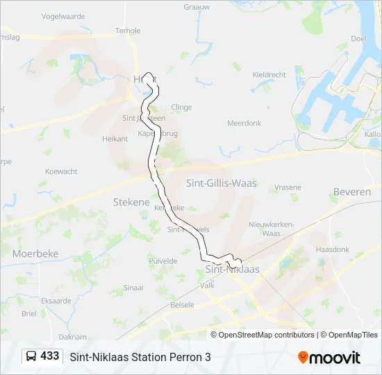 433 Bus Line Map