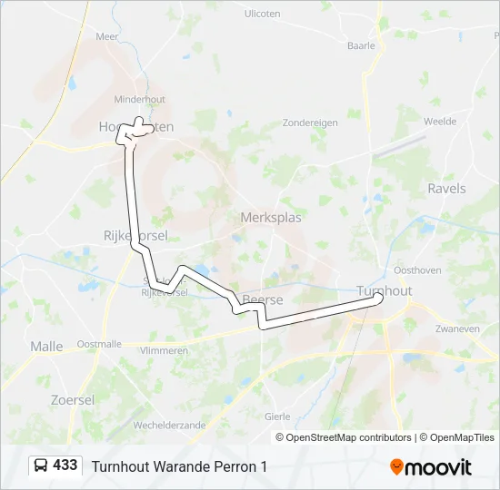 433 Bus Line Map
