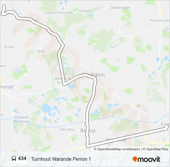 434 Bus Line Map