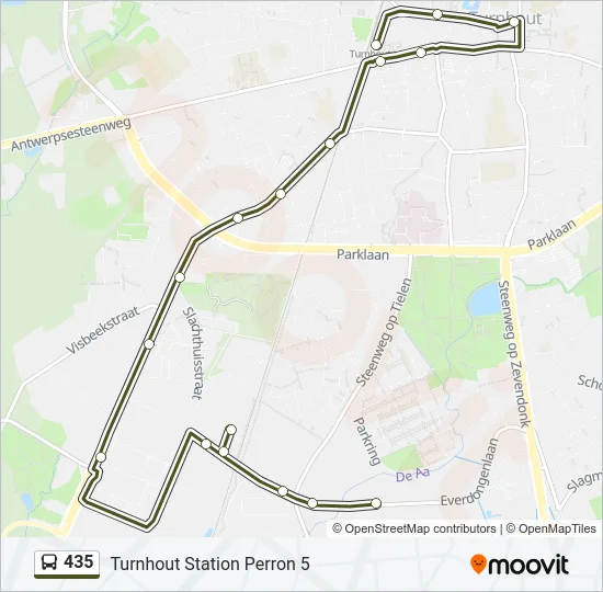 435 Bus Line Map
