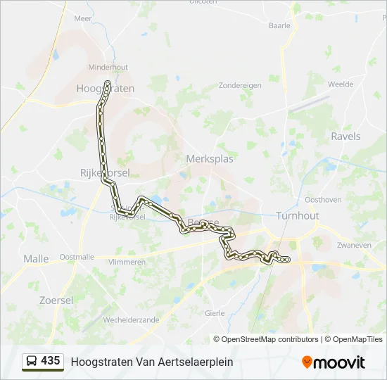 435 Bus Line Map