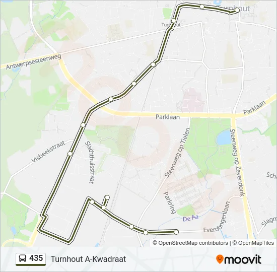 435 Bus Line Map
