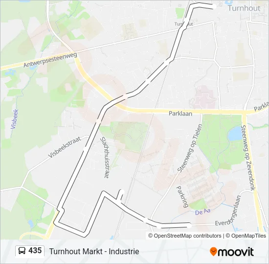 435 Bus Line Map