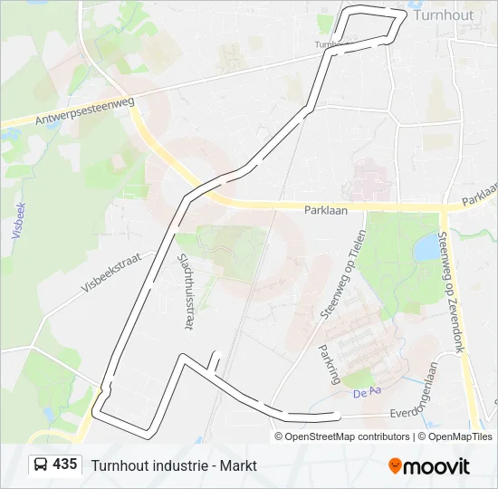 435 Bus Line Map