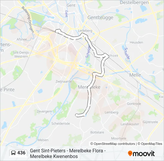436 Bus Line Map