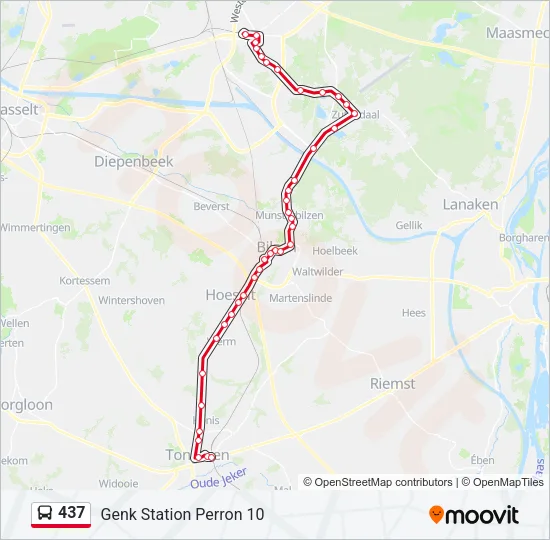 437 Bus Line Map