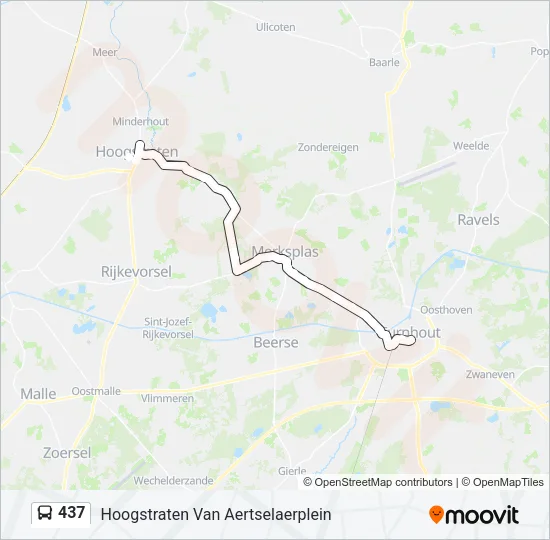 437 Bus Line Map