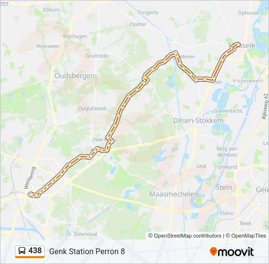 438 Bus Line Map