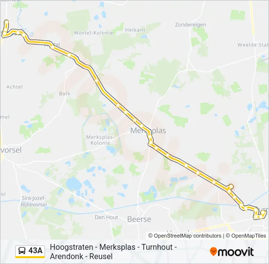 43A Bus Line Map