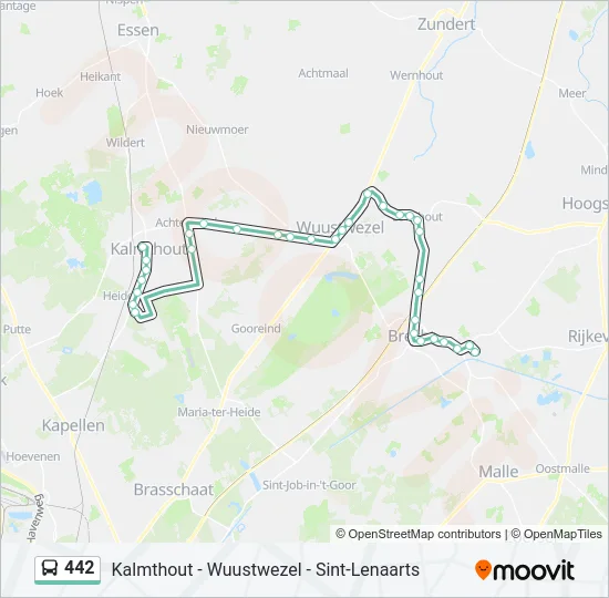 442 Bus Line Map