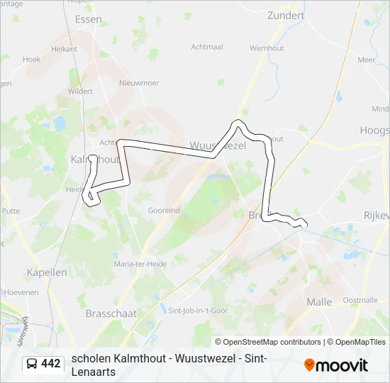 442 Bus Line Map