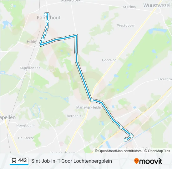 443 Bus Line Map