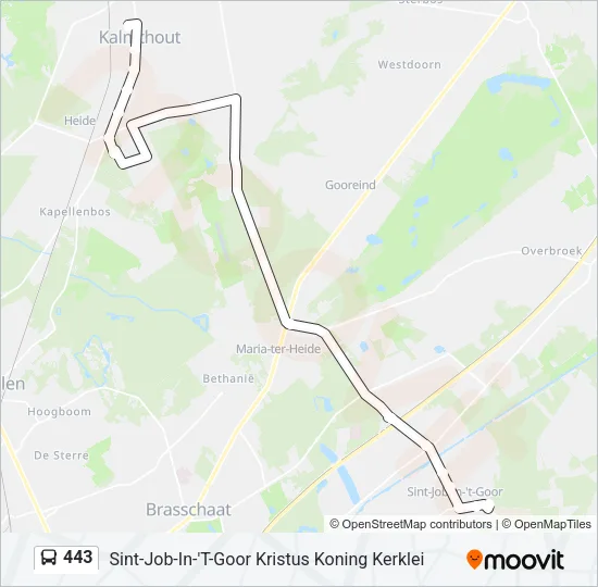 443 Bus Line Map