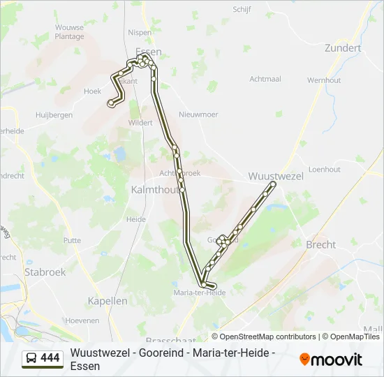 444 Bus Line Map