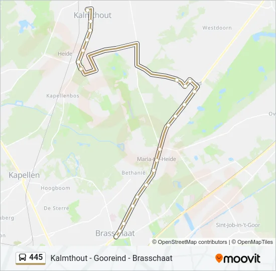 445 Bus Line Map