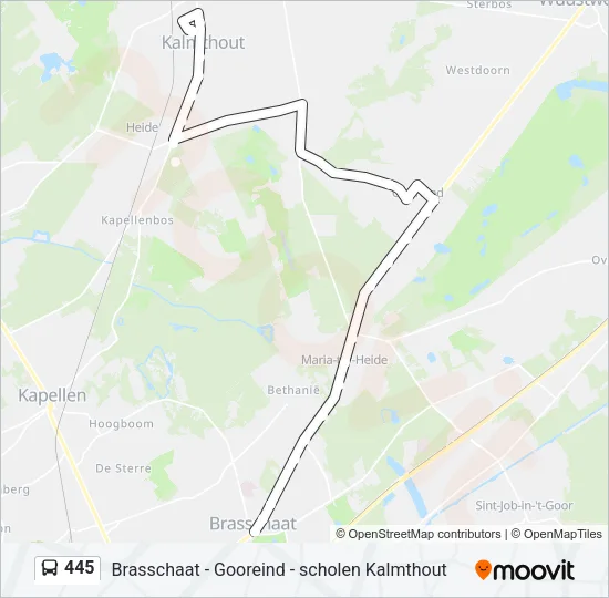445 Bus Line Map
